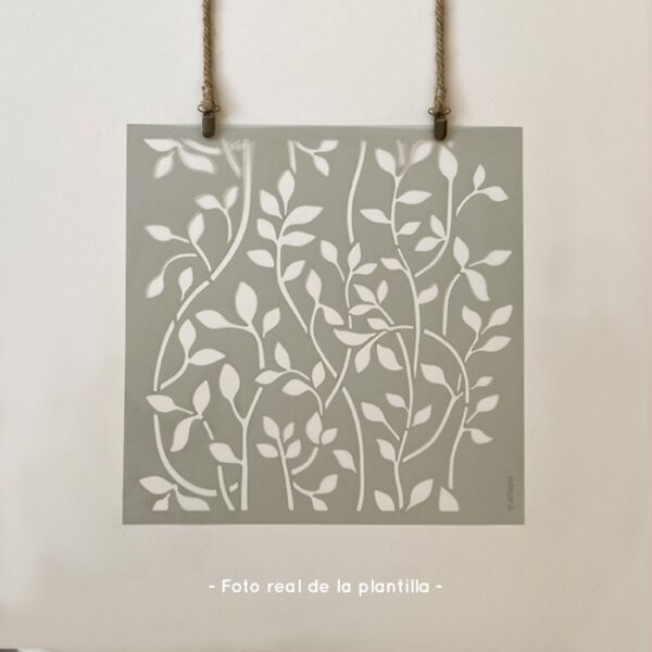 Plantillas para pintar, Vamarú Stencils, Colección Camino de hojas 48x48cm, 1und - Imagen 3