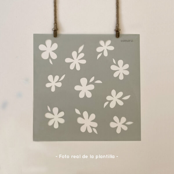 Plantillas para pintar, Vamarú Stencils, Colección Flores del Jardín 48x48cm, 1und - Imagen 3
