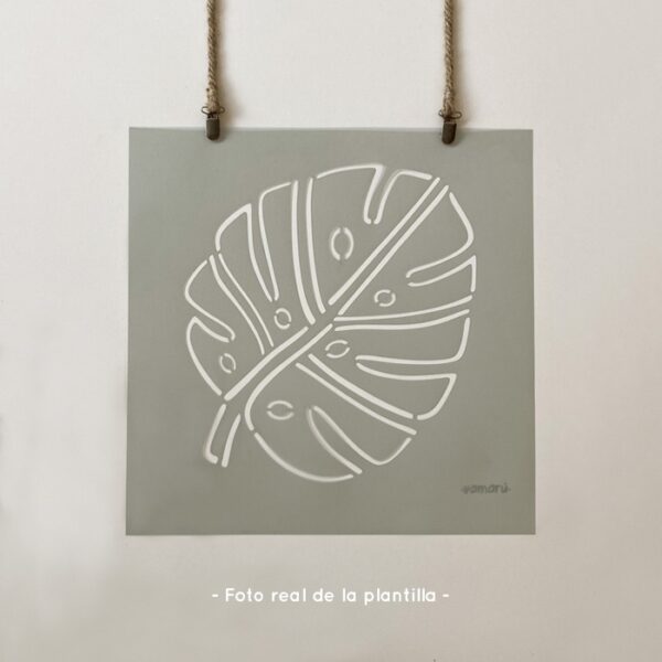 Plantillas para pintar, Vamarú Stencils, Colección Monstera 48x48cm y 48x30cm, 4und - Imagen 4