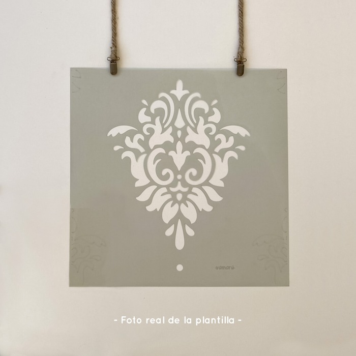Plantillas para pintar, Vamarú Stencils, Colección Damasco 48x48cm, 1und - Imagen 3