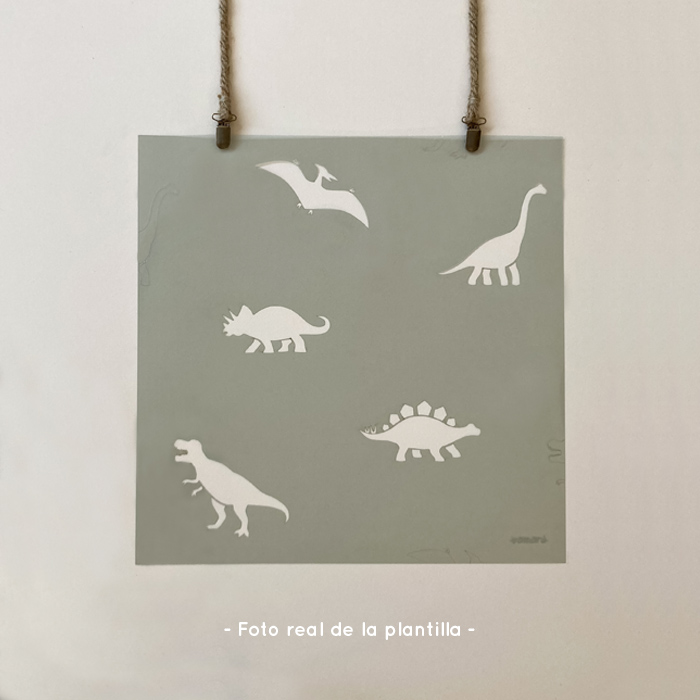 Plantillas para pintar, Vamarú Stencils, Colección Dino 48x48cm, 1und - Imagen 3