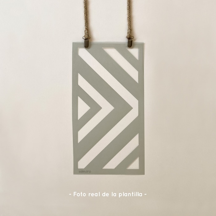 Plantillas para pintar, Vamarú Stencils, Colección Gema 48x25cm, 3und - Imagen 3