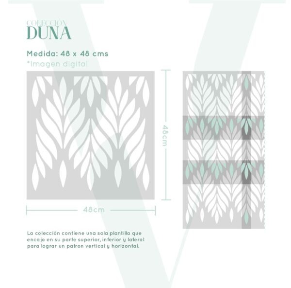 Plantillas para pintar, Vamarú Stencils, Colección Duna 48x48cm, 1und - Imagen 2
