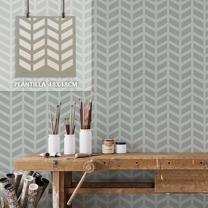 Plantillas para pintar, Vamarú Stencils, Colección Cima 48x48cm, 1und