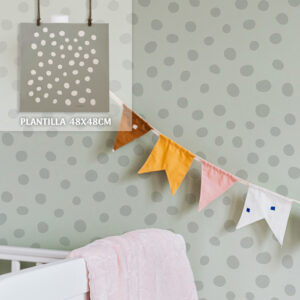 Plantillas para pintar, Vamarú Stencils, Colección Dots 48x48cm, 1und