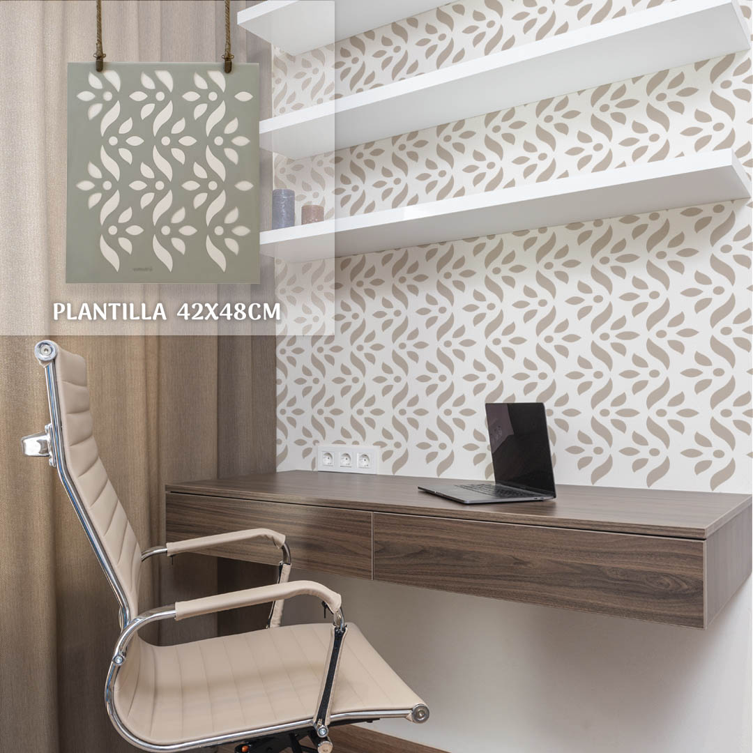 Plantillas para pintar, Vamarú Stencils, Colección Pradera 48x42cm, 1und